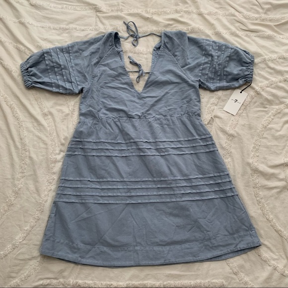 7 for All Mankind Denim Babydoll Dress - Picture 3 of 5